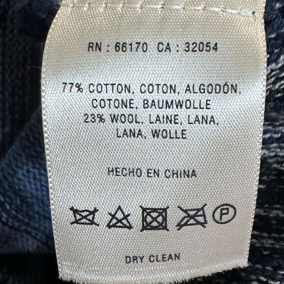 Anthropologie Sparrow Tie-Neck Sweater Wool Striped Size Small - Picture 7 of 8